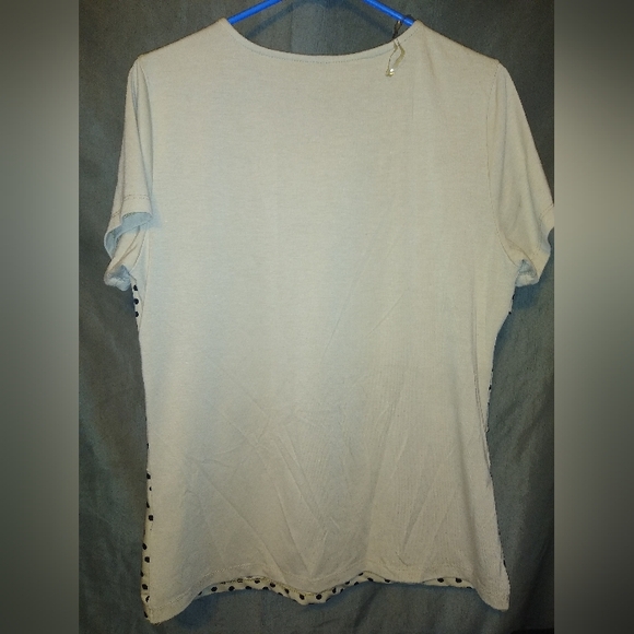 Allie&Rob beige polka dot ruffle blouse - Picture 3 of 3